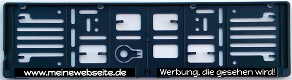 Kennzeichenrahmen beschriften www.label-aufkleber.de